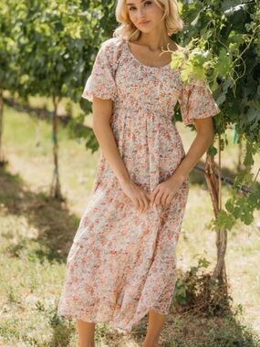 Wyoming midi floral dress